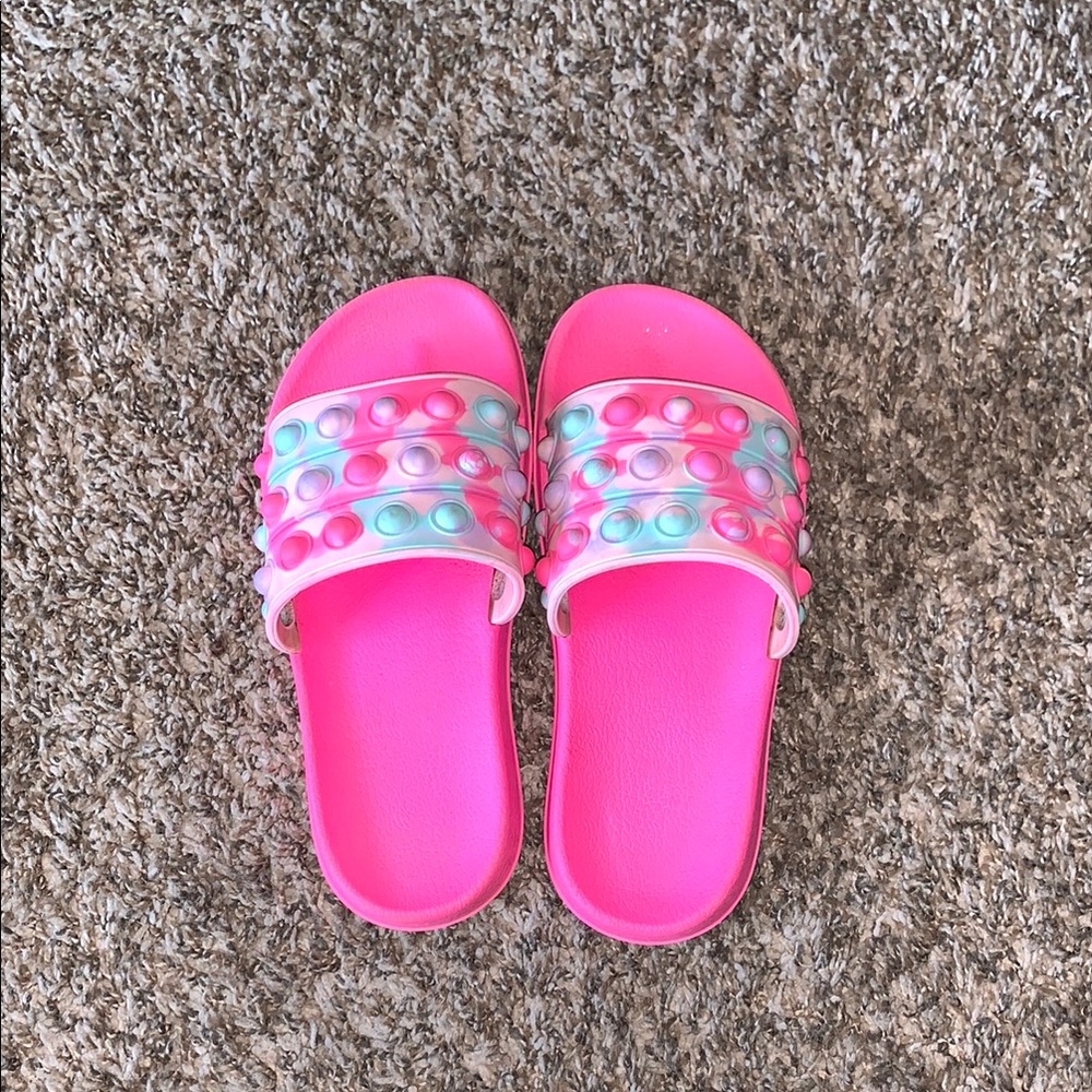 Girls Youth Pop It Slides Size 5-6